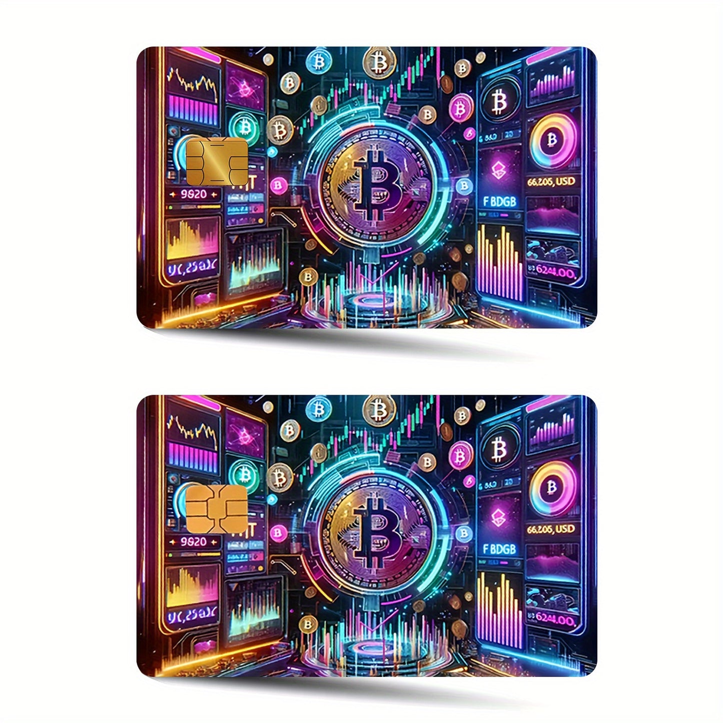 Two Shiny Credit Card Skins Made of Ultra-Thin Vinyl, Designed for Credit Cards, Debit Cards, Transit Cards, And Key Cards, Providing Protection And for Bank, Scratch Resistance, And Slip Resistance