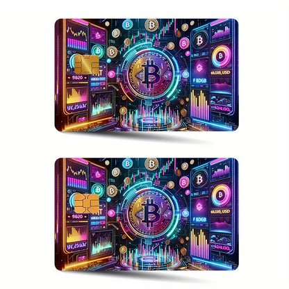 Two Shiny Credit Card Skins Made of Ultra-Thin Vinyl, Designed for Credit Cards, Debit Cards, Transit Cards, And Key Cards, Providing Protection And for Bank, Scratch Resistance, And Slip Resistance