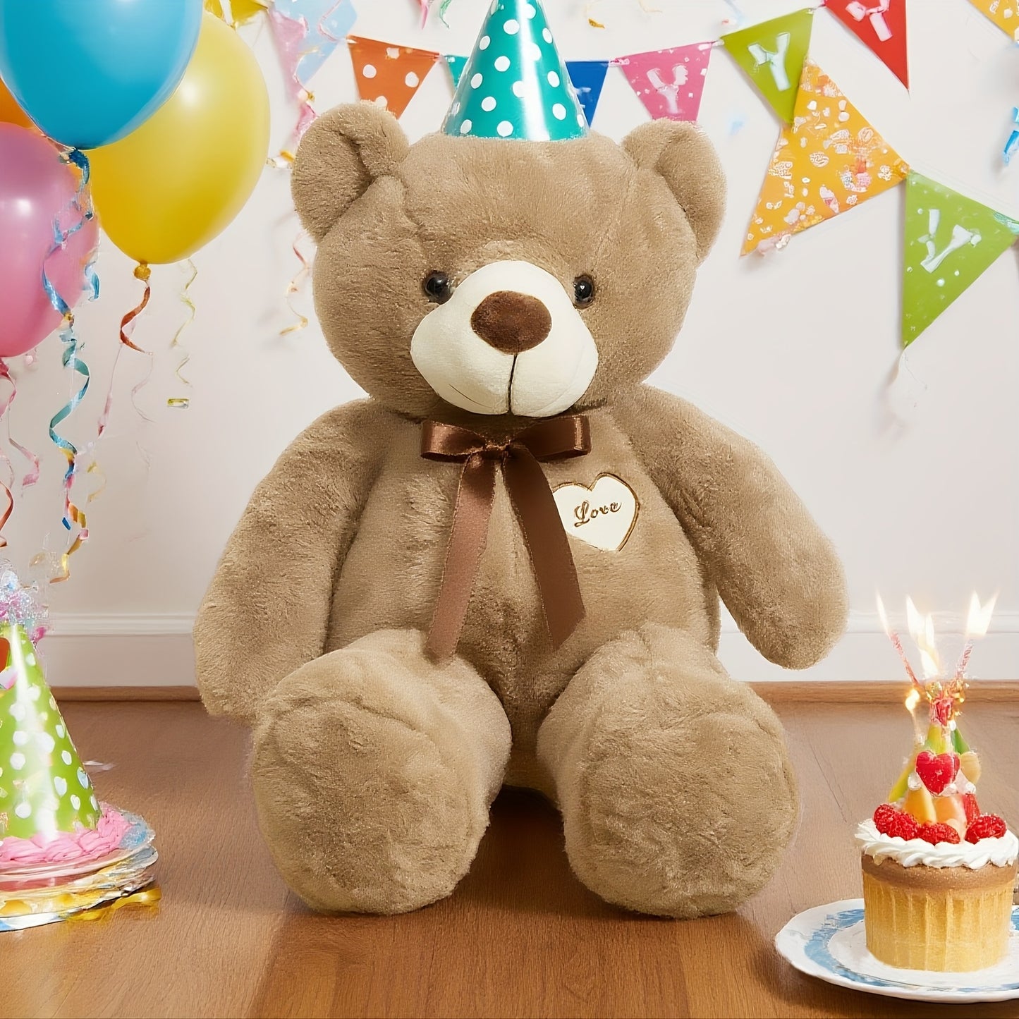 47inch 55inch Big Teddy Bear Stuffed Animal Giant Teddy Bear with Love Heart Large Plush Toy Huge Soft Doll Gift for Kids Girls Girlfriend on Birthday Valentine'S Day Christmas