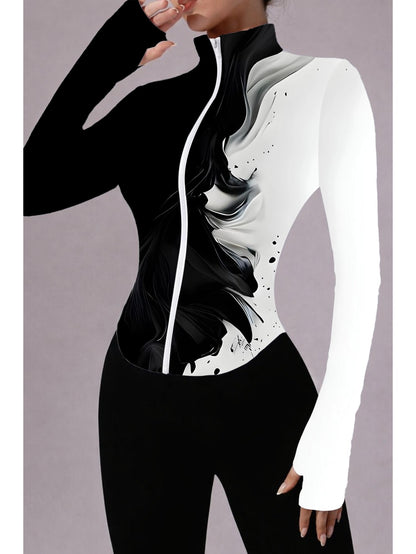 Women'S Yoga Jacket for Spring, Autumn, And Winter, Featuring a Stylish And Easy Design, Perfect for Pilates Training, Outdoor Running, Cycling, And Made from Quick-Drying, Breathable, Stretchy Fabric