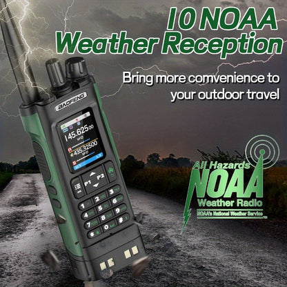 Baofeng UV-32 10W GPS Two-Way Radio, U/ V Cross-Band Repeater, NOAA Weather Alert, Long Range UHF Handheld Walkie-Talkie Suitable for Hobbyists, Outdoor Activities, Camping, Hiking, Emergency Communication Equipment, Camping