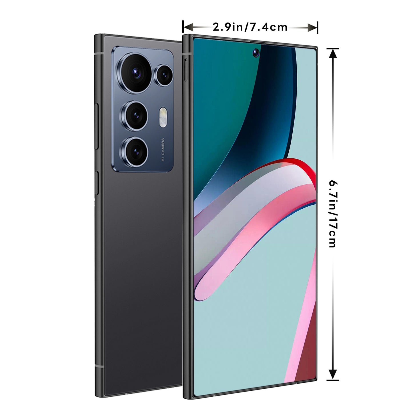 2026 New S25 Intelligent Android Phone | 12+512GB, 6.8-inch HD Display, Dual SIM, Type-C Charger, 4K HD Face/Fingerprint Unlock, Stylish Design, High-Capacity Long-Life Battery, GPS, Travel Phone, Smartphone, Trendy Phone