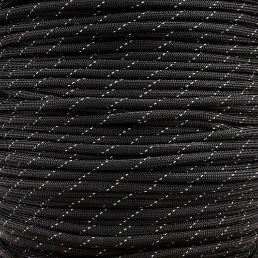 550lb Breaking Strength Heavy-Duty 7-Strand Type III Nylon Rope - Reflective Survival Cord with Firestarter & Magnesium Flint, 30+ Colors & 6 Lengths for Camping, Hiking, Fishing, Emergency Gear - All-Purpose Outdoor Rope for