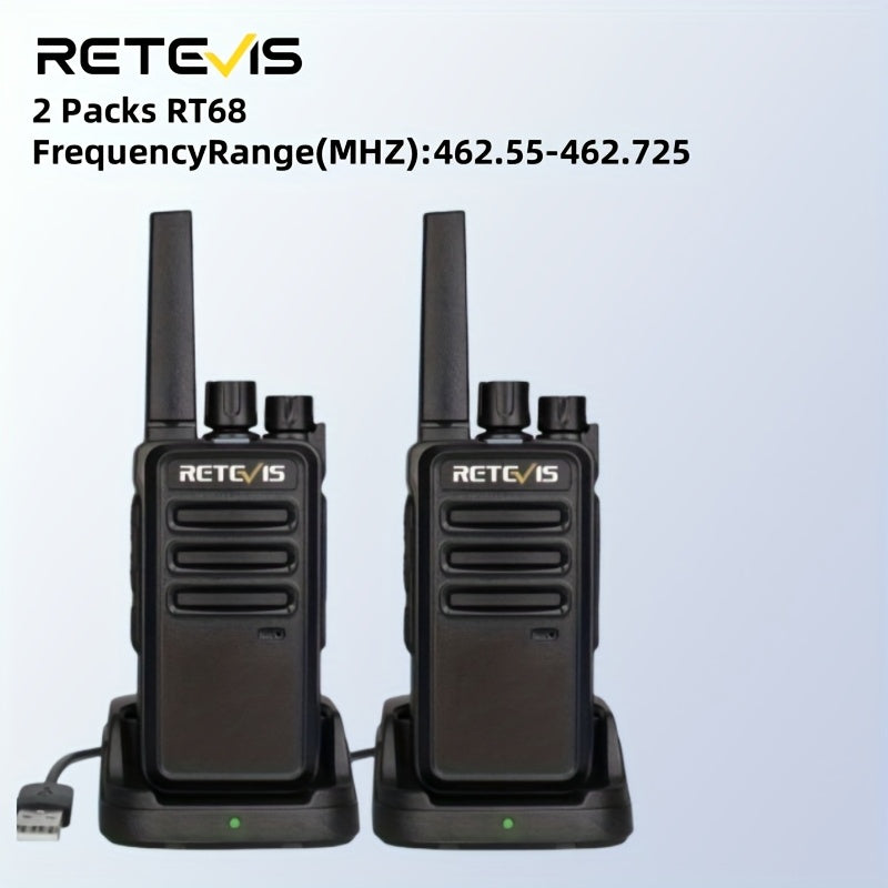 2/4/6/10/20pcs Walkie Talkie, Retevis Walkie Talkies Rechargeable,Portable FRS Two-Way Radios for Adults,Heavy Duty 2 Way Radios Long Range,USB Charging Base,License Free Walkie Talkie for Road Trip Gifts Camping
