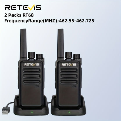 2/4/6/10/20pcs Walkie Talkie, Retevis Walkie Talkies Rechargeable,Portable FRS Two-Way Radios for Adults,Heavy Duty 2 Way Radios Long Range,USB Charging Base,License Free Walkie Talkie for Road Trip Gifts Camping