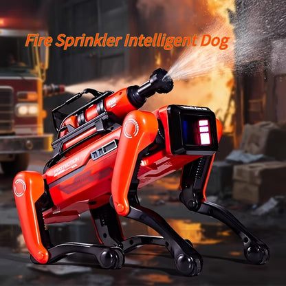 [Smart Robot Dog] New Multifunctional Robot Dog, Firefighter/SWAT Model with Water Spray & Soft Bullet Launcher, Multiple Language Instructions, Bionic Mechanical Arm, Singing and Dancing, Handshake Greeting, Remote Control T