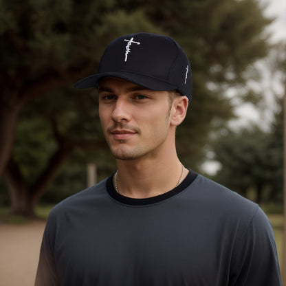 2pcs/set - Fashionable Black and White Baseball Cap, Exquisite Cross Embroidery, Breathable Acrylic Duckbill Design, Suitable for Outdoor Sports, Fashionable for Men and Women, Sports Accessories | Fashionable Headwear | Dura