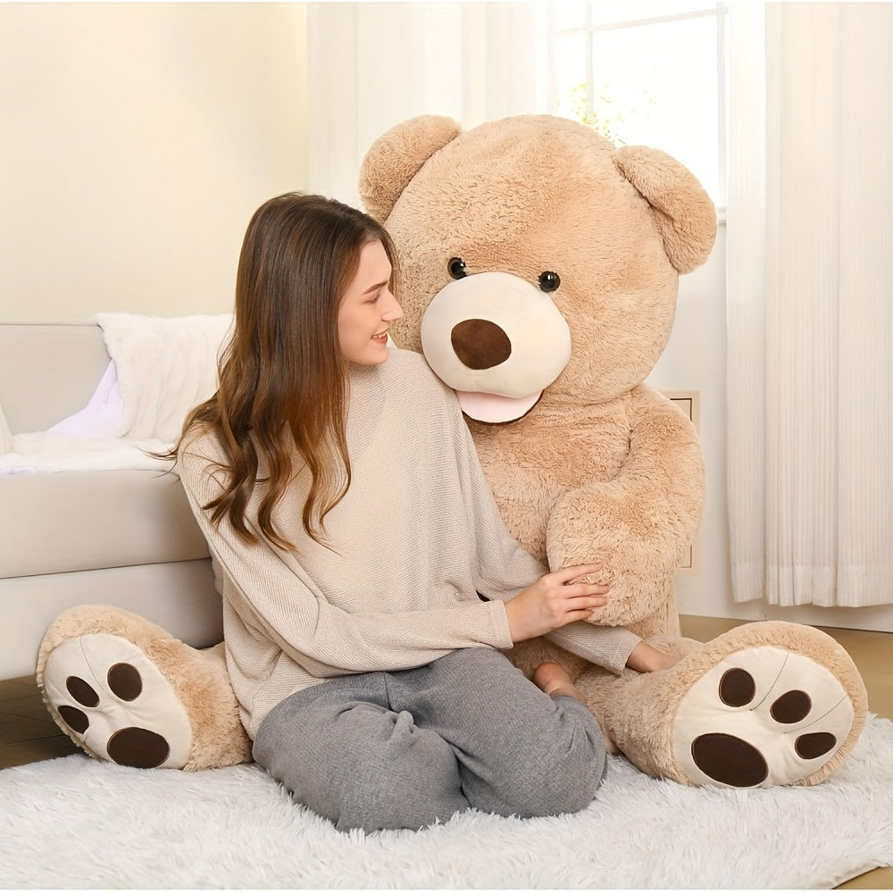 MorisMos Giant Teddy Bear Plush 5 Feet, Life Size Huge Teddy Bears for Girlfriend Boyfriend, 5 Foot Large Bear Gifts, Baby Shower, Birthday, Anniversary Gift, Romantic Gift, Oversized Stuffed Animal, Cute Plushie, Highquality