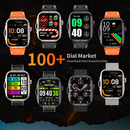 COIUSOR Smartwatch 2, 02" HD Display, Wireless 5, 3, IPX7, Multi-Mode Fitness Tracker with Real-Time Notifications, Sitz Alarm, Water Reminder, 240P Resolution, Built-in Flashlight & Voice Assistant - USB Rechargeable, Batter