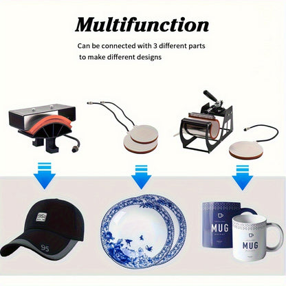 Heat Press Machine 5 in 1 Combination Sublimation Printer 2D Heat Transfer Machine for Cups, T-Shirts, And Phone Cases, with a Size of 30*38CM