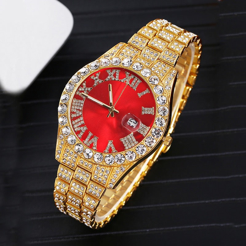 6pcs/ set Men Watch, Luxury Men Watches, Alloy Watch Strap Watch for Men, Quartz Watch, Calendar Adjustable, Work and Daily Decorationfor Casual Attire, Hristmas Present Halloween GiftIdeal Choice for Gifts Wrist Watch, Reloj