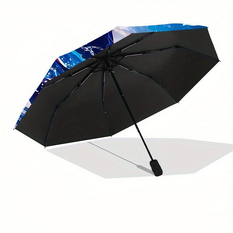 Hunting Anime s Design automatic folding automatic umbrella durable design portable travel umbrella perfect for holiday gifts decorative fashion umbrella, Umbrella, Small Automatic Umbrella for Women, Japanese Umbrellas for W
