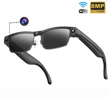 AI Smart Glasses, Equipped With An 8-megapixel Camera, 1080P High-definition Video Recording, Wireless Connection And Wi-Fi Transmission, AI Chat And ChatGPT Model - Wireless Call Music Playback, Real-time Translation Device,