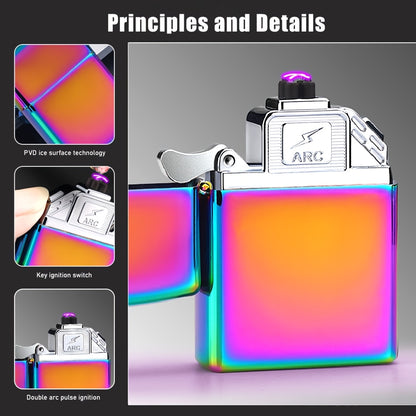 Silent USB Rechargeable Lighter - Portable Flame Blower, Suitable for Outdoor Barbecues, Camping, Home Use - Metal and Plastic, Compatible with Electric, Gas, Induction Stoves, Ideal Christmas and Halloween Gift