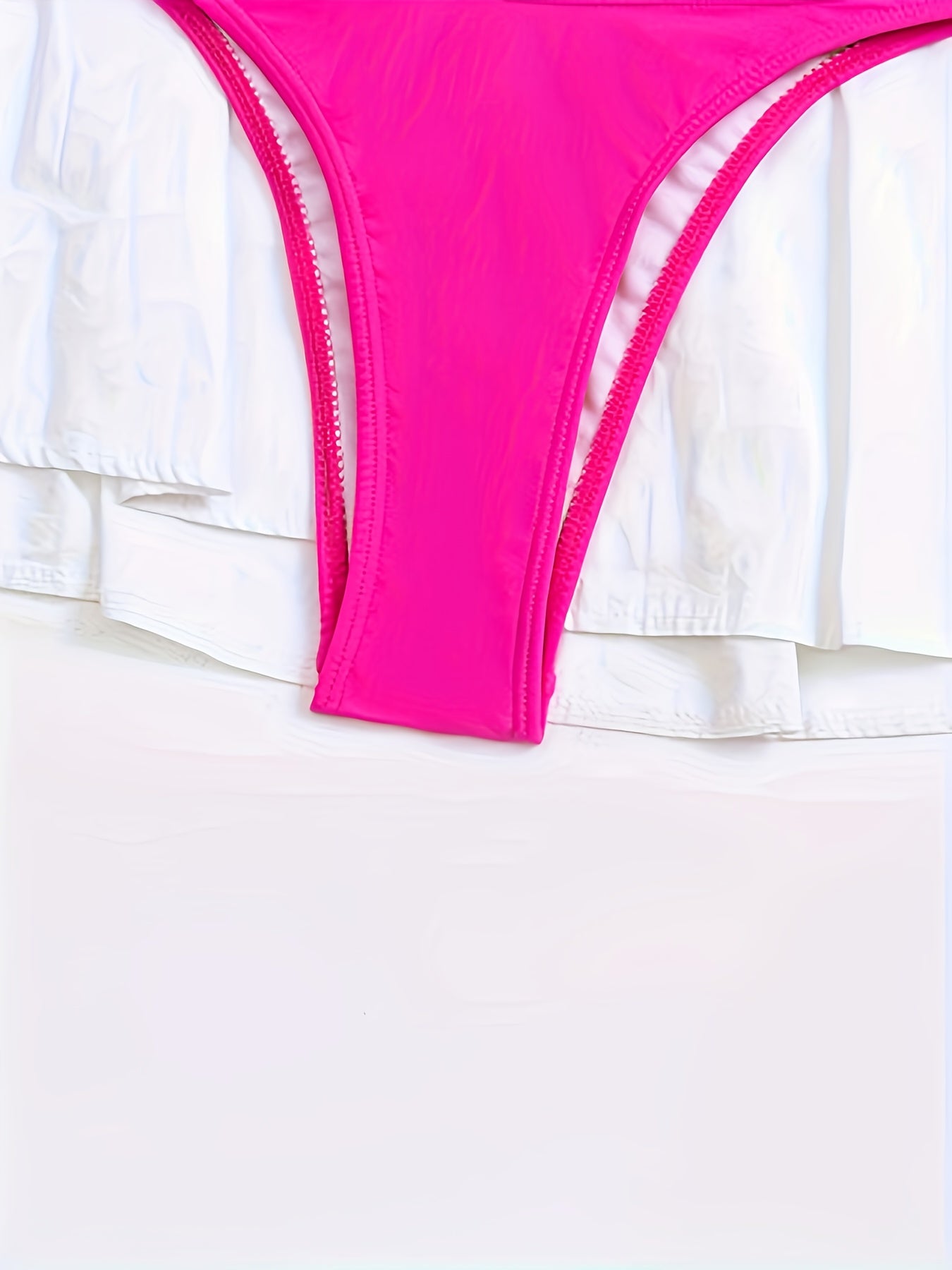 Stylish Two-Piece Swimsuit for Women Featuring a Pink Butterfly Design, Perfect for Beach Vacations