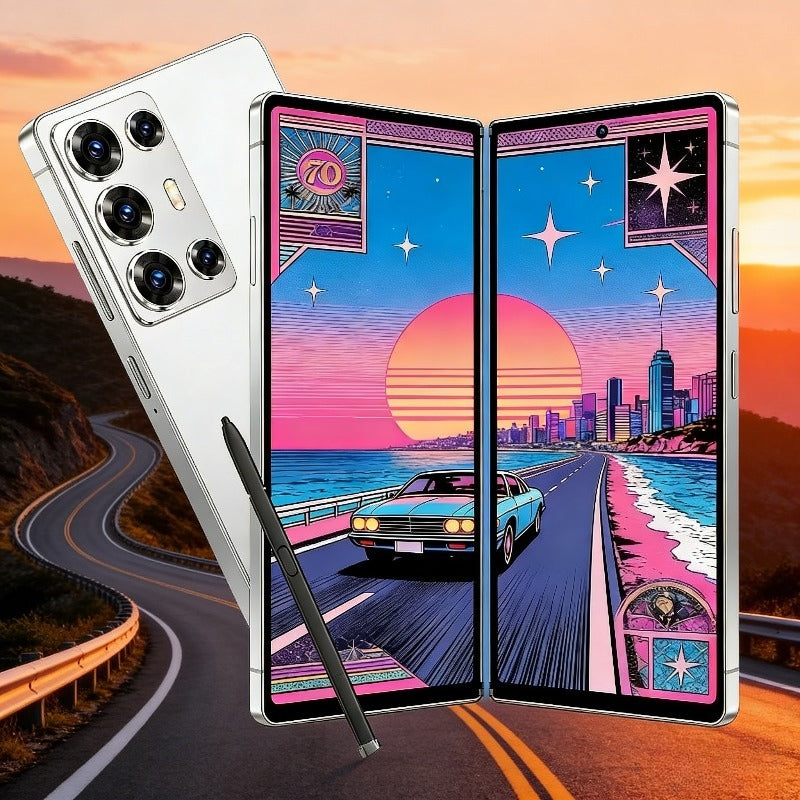 2026 New S25 Intelligent Android Phone | 6.8-inch/3.5-inch, 5G Unlocked Large Screen, Dual 13MP+48MP Camera, USB Type-C Charging, Dual SIM Slots, Includes Stylus, Headphones, Data Cable, Phone Case, Screen Protector | Ideal f