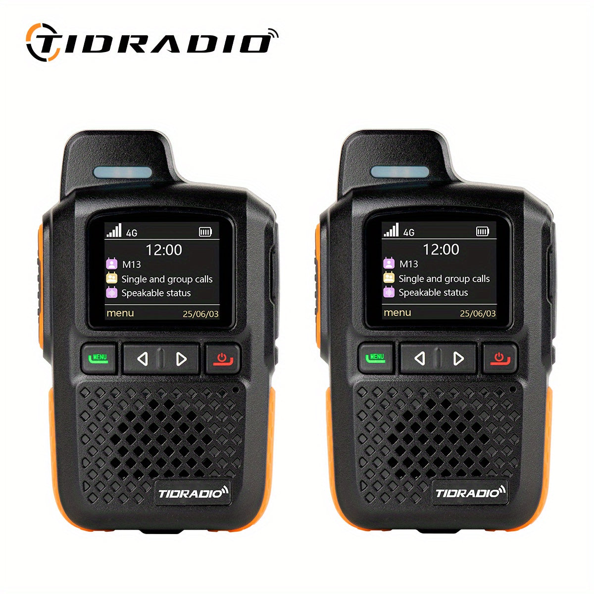 TIDRADIO M13 Global Walkie Talkie 5000km Long Rang Global PPT Walkie-Talkie with SIM Card 1 Year Free Data Service Transnational POC Radio, Transnational Communication, Emergency Radio, Durable Construction, Portable Device,