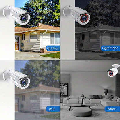 ZOSI 8 x 1080P 1920TVL Surveillance Cameras Indoor Outdoor & 8CH 2MP Security Camera System with AI Human/Vehicle Detection, Person Vehicle Detection, Night Vision, Remote Access, Pre-installed 2TB Hard Drive, Property Protec