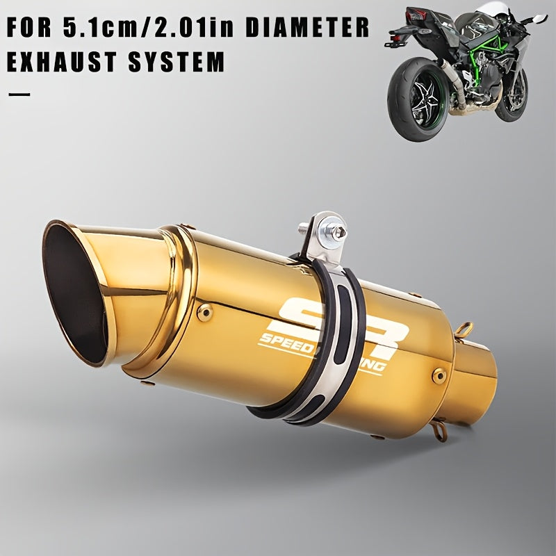 Universal 51mm caliber motorcycle exhaust tailpipe for Honda for Kawasaki and other motorcycles, made of stainless steel material with high performance and high temperature resistance. Motorcycle parts and accessories