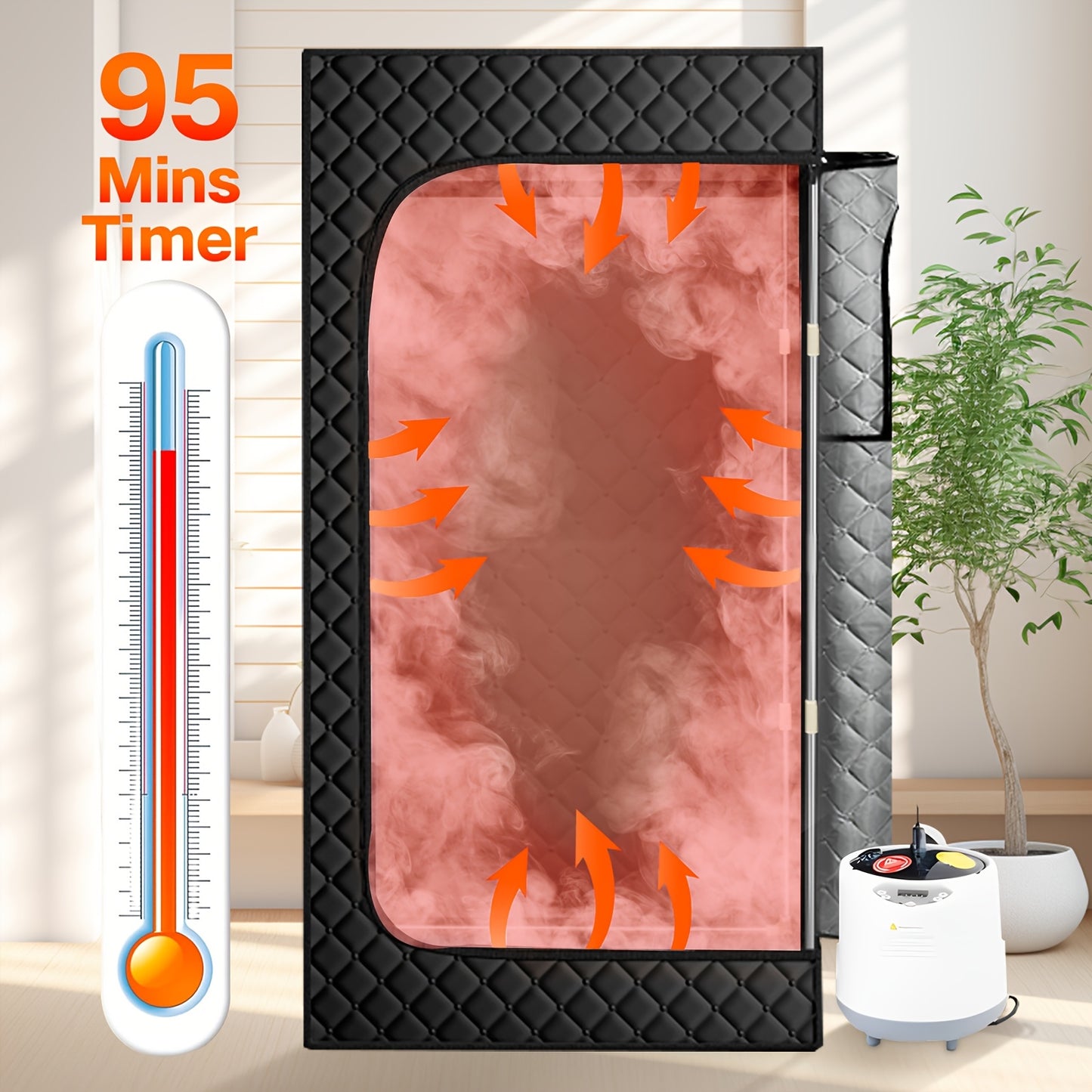 Sauna Box, Portable Steam Sauna Tent for Home, Personal Sauna Room with Remove Control, At for home Sauna Full Body, 1200W 3L, for Women, Portable Sauna, Sauna Accessories, Infrared Sauna Tent, Sauna Pillow, Portable Infrared