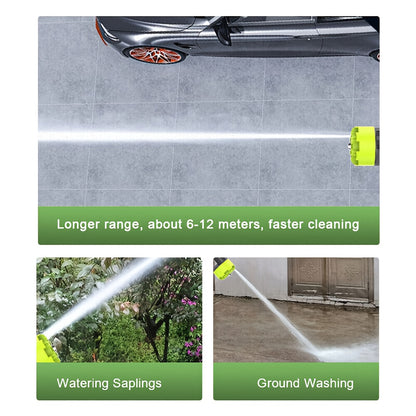 Cordless High-pressure Car Wash Water Gun, 6-in-1 Nozzle And Bucket, Portable High-pressure Electric Car Wash Machine for Car, Courtyard, Garden And Outdoor Cleaning, Garden Cleaning Tool, Multi-functional Cleaning Tool, Car