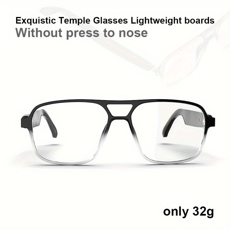 Smart Glasses with Built-in Speaker & Color-Changing Lenses. Features Open Ear Audio, Touch/ Voice Control, Anti-Blue Light, USB-C Charging. Lightweight & Durable Frame for Running, Fishing, Rock Climbing. Includes Case - The