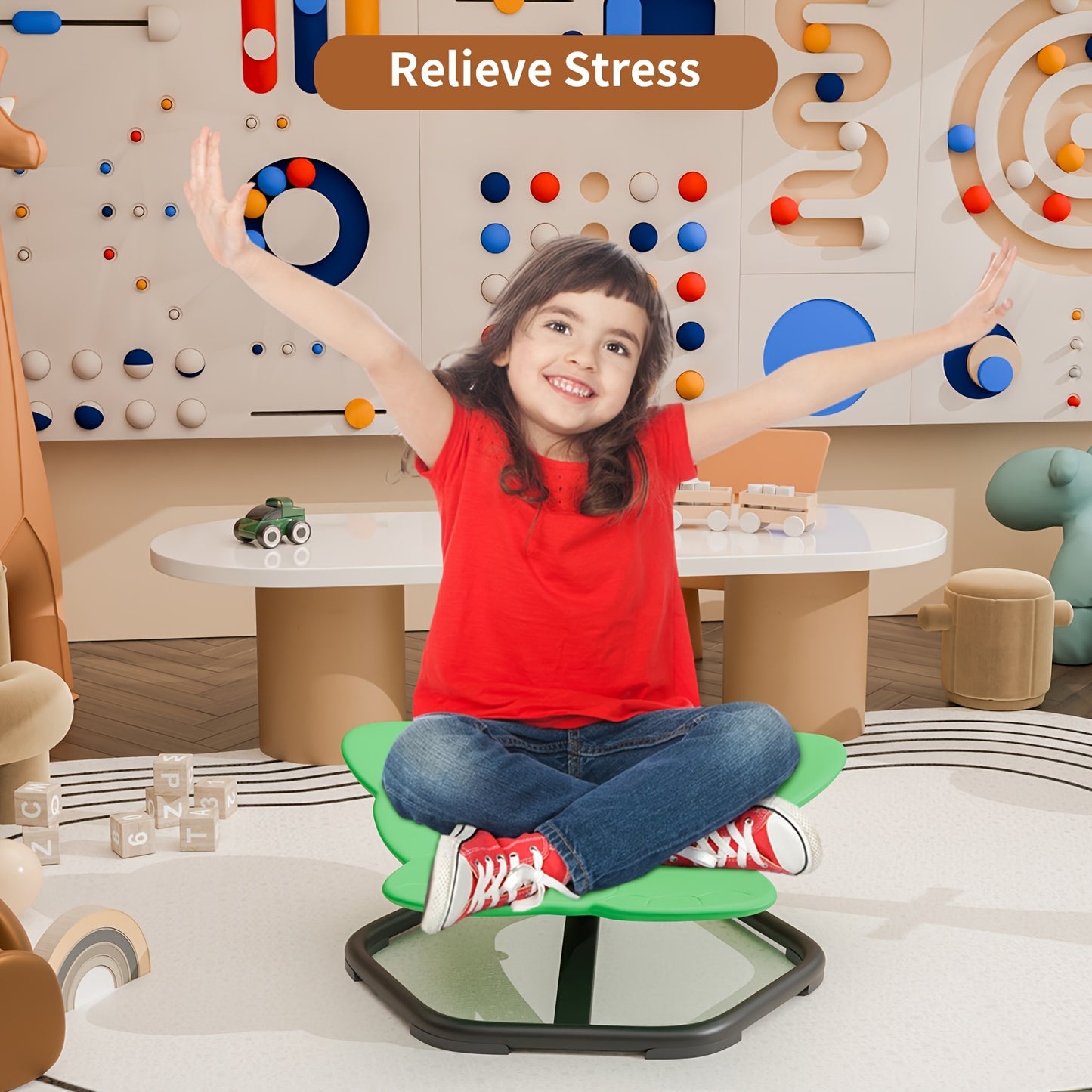 Kids' Joyful Swivel Chair: Sensory Exploration Toys, Wobble & Spin Toys, Aiding In Growth, Boosting Body Coordination & Motor Skills, Christmas Gifts Toys