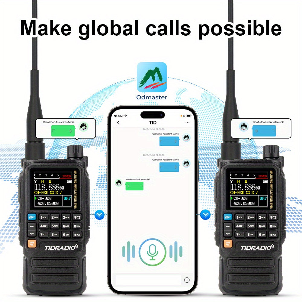 TIDRADIO H3 PLUS | Ham Radio Multi-Band Two-Way Radios with AM/ FM & Wireless Headset Compatibility | 5000km Long Range Walkie Talkies for Camping & Emergency