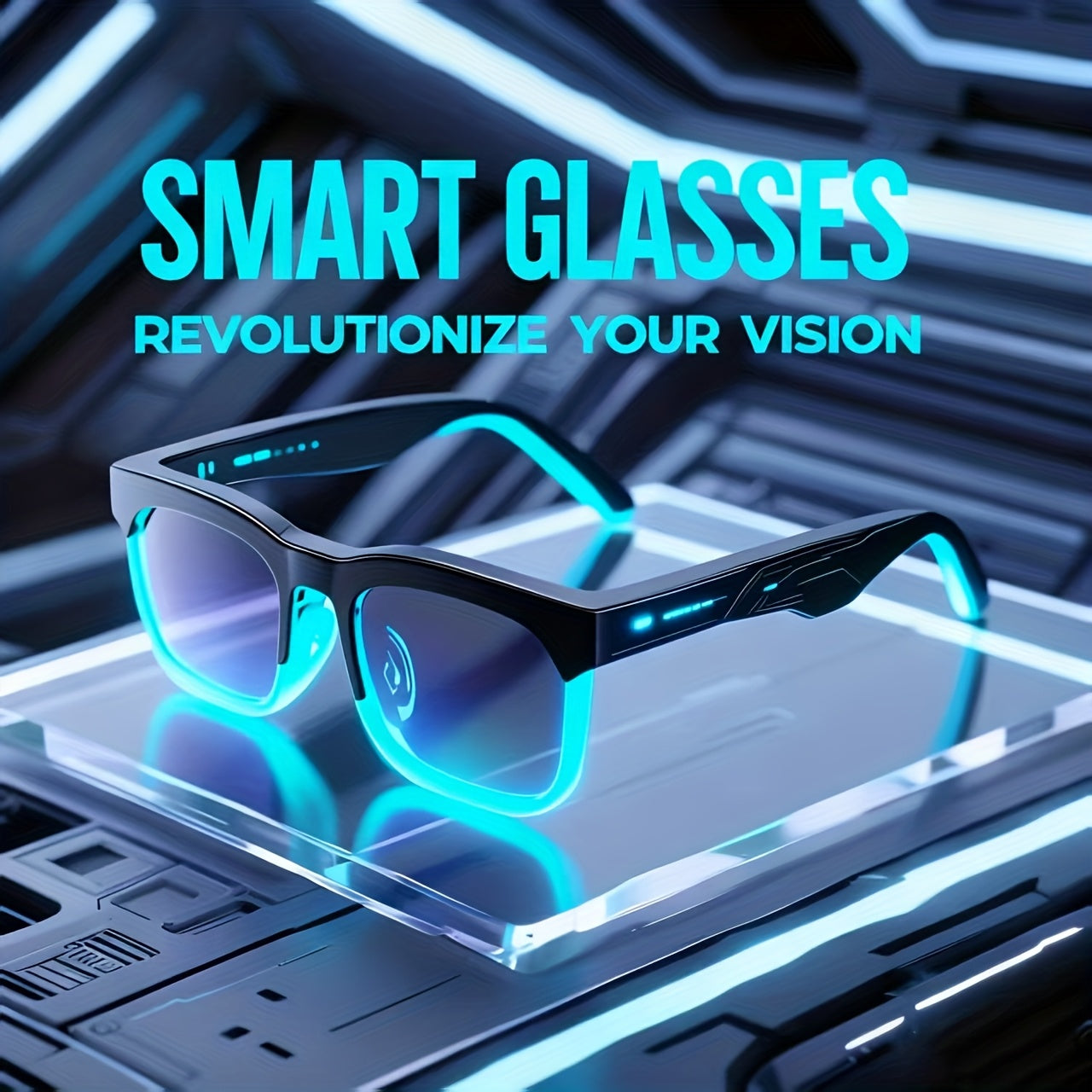 2026 Smart Glasses with AI Translator & Wireless Speaker - Blue Light/UV Protection Smart Fashion Glasses, Hands-Free Voice System, Built-in Mic/Speaker for Translation Device, - for Gaming, Meetings, Travel - for calls &
