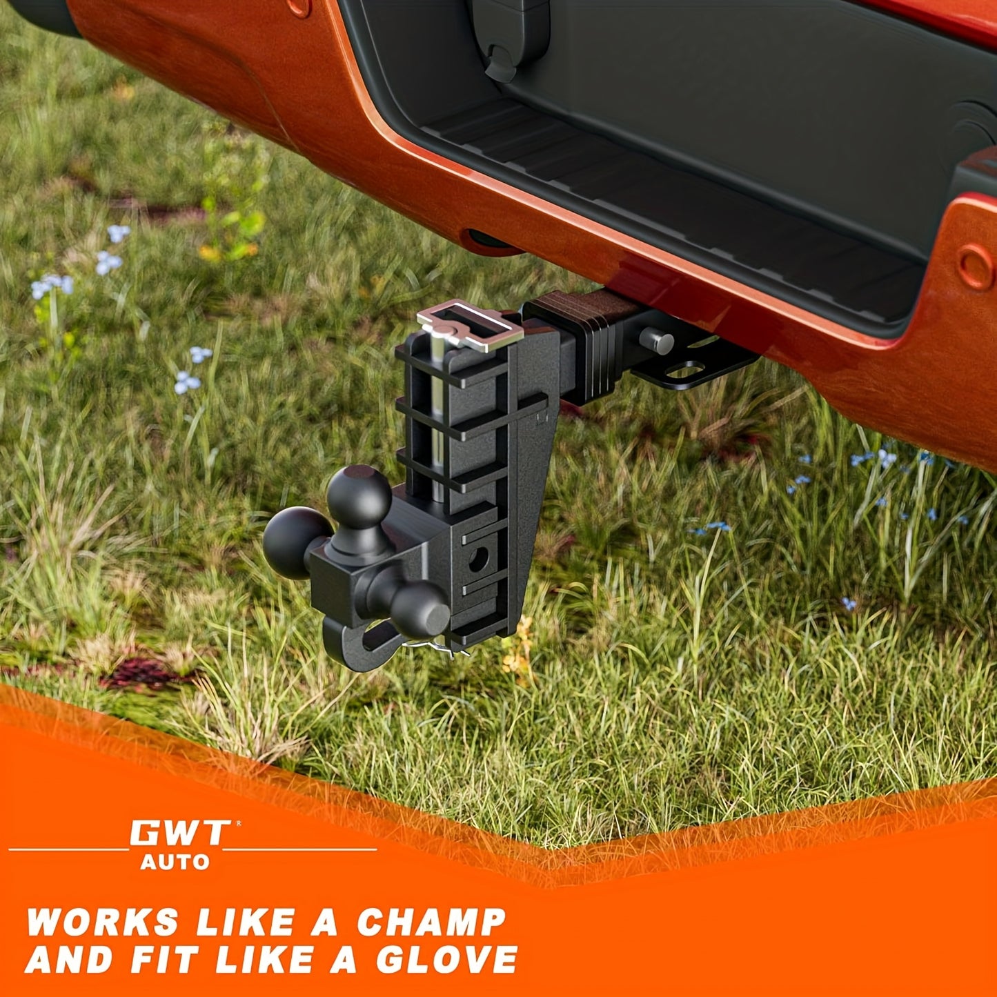 Class 3 Heavy Duty Adjustable Trailer Hitch with Hook - Tri-Ball 1-7/8" 2" 2-5/16" Tow Ball Mount, 6"/8" Drop Hitch, 17000 LBS GTW for Trucks - Universal Fit, Easy Installation & Solid Ball Mount