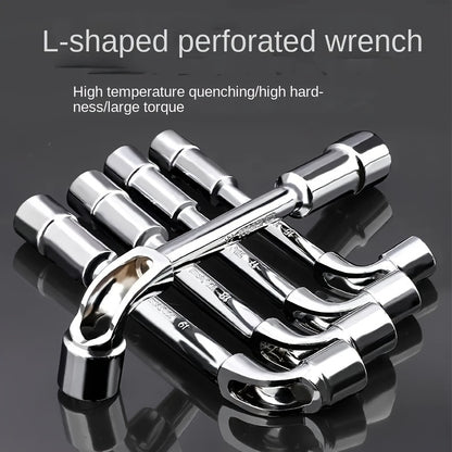 L-Shaped Perforated Socket Wrench Set - Car Repair Tools with Hexagonal Sockets - Mechanic'S Hand Tools - Iron Alloy Body - MYS Brand