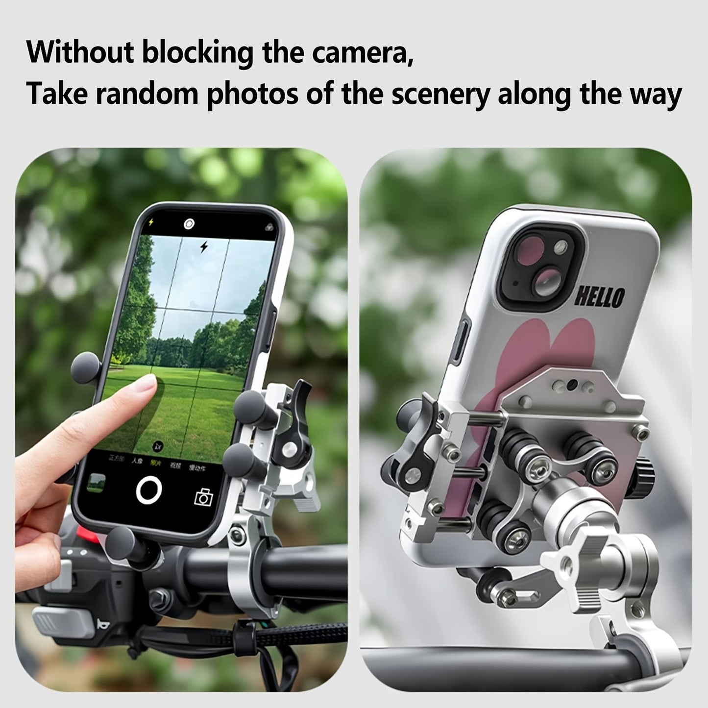 [Riding Phone Bracket] Outdoor Riding Bracket, Motorcycle Mobile Phone Navigation Bracket, Can Rotate 360°, Shock Absorption And Anti Shake, Electric Bicycle Takeaway Bracket, Car Delivery Knight Special Fixed Bracket, Multi