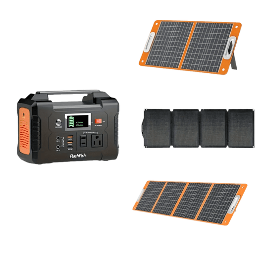 200W Portable Power Station/60W Solar Panel/200W Solar Station Set With 60W/100W Solar Panel, FlashFish 40800mAh Solar Generator With 110V AC Outlet/2 DC Ports/3 USB Ports, Backup Battery Power Supply For Outdoor Advanture Tr