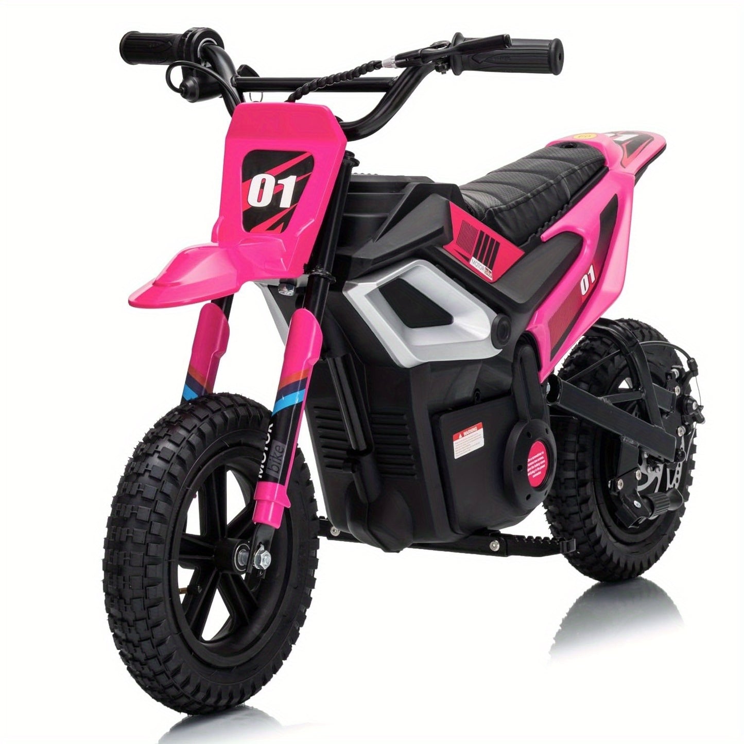 for kids/ only - 24V 350W Ride-On Motorcycle Dirt Bike with Parent-Controlled Twist Throttle, 13.67 MPH Top Speed, 12-Mile Range, Rear Suspension & Leather - Mini Motorbike (Rose Red)