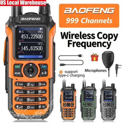 Portable Walkie-Talkie, Handheld Two Way Radio, Large Capacity And High Power Intercom With 999 Chanels, Wireless Long Range Receiver Intercom