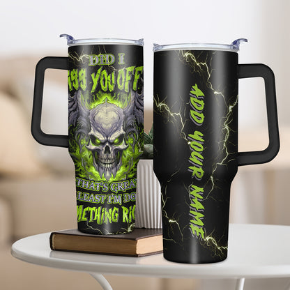 Custom 1pc, Personalized 40 Oz Tumbler with Lid, Featuring a Funny Lightning Skeleton Print, Stainless Steel Water Bottle Perfect for Christmas, Thanksgiving, Halloween, And Birthday Gifts for Dad, Son, Women, Mom, Sisters, T
