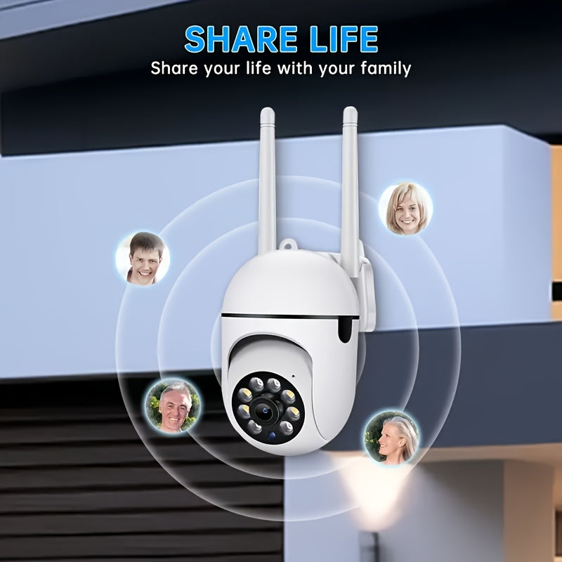 JOOAN 2pcs Wireless WiFi Security Camera System 1080P HD Indoor/Outdoor-like (No) /Pet/Camera Monitoring, PTZ (Pan/Tilt/Zoom), Two-Way Audio, Night Vision, Motion Detection, 2.4G Wi-Fi Smart Home Surveillance Cameras with