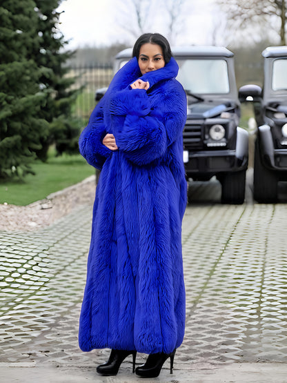 FHILLINUO Chic Women'S Faux Coat | Long Length, Solid Color, Single Breasted, with Pockets, Comfortable and Warm for Fall/Winter