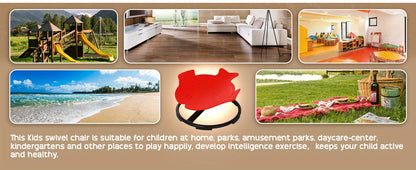 GCCSJ Spinning Chair for Kids Sensory, Kids Swivel Chair, Kids Sensory Swivel Chair, Sit and Spin for Autistic Child, Red Non-Slip Metal Base Spin Sensory Chair, Improving Child'S Brain Development
