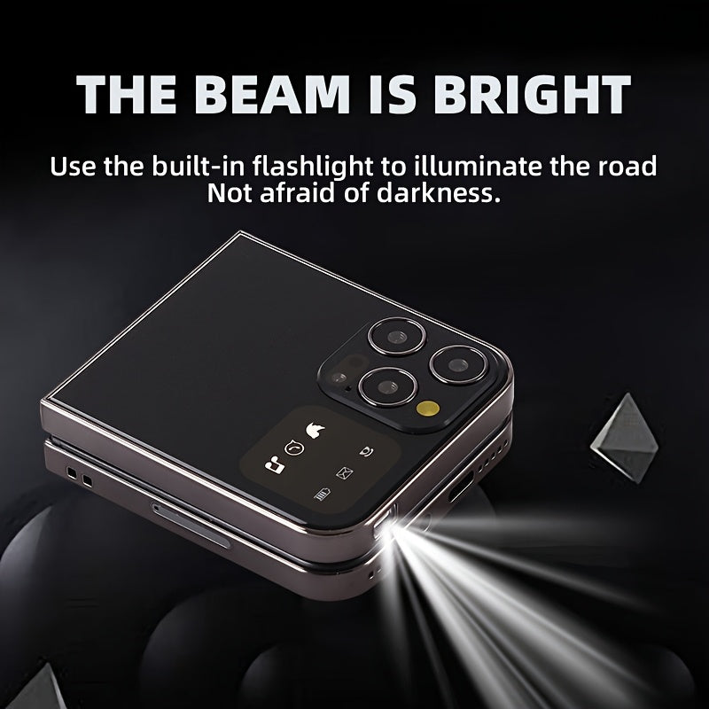 Innovative Mini Pocket Phone | Lightweight, Dual-Sim, Long Standby Time, 2G Network, Multi-Language Support, Foldable Design, Basic Communication Features, Android Os, Battery, Usb Type-C Charging