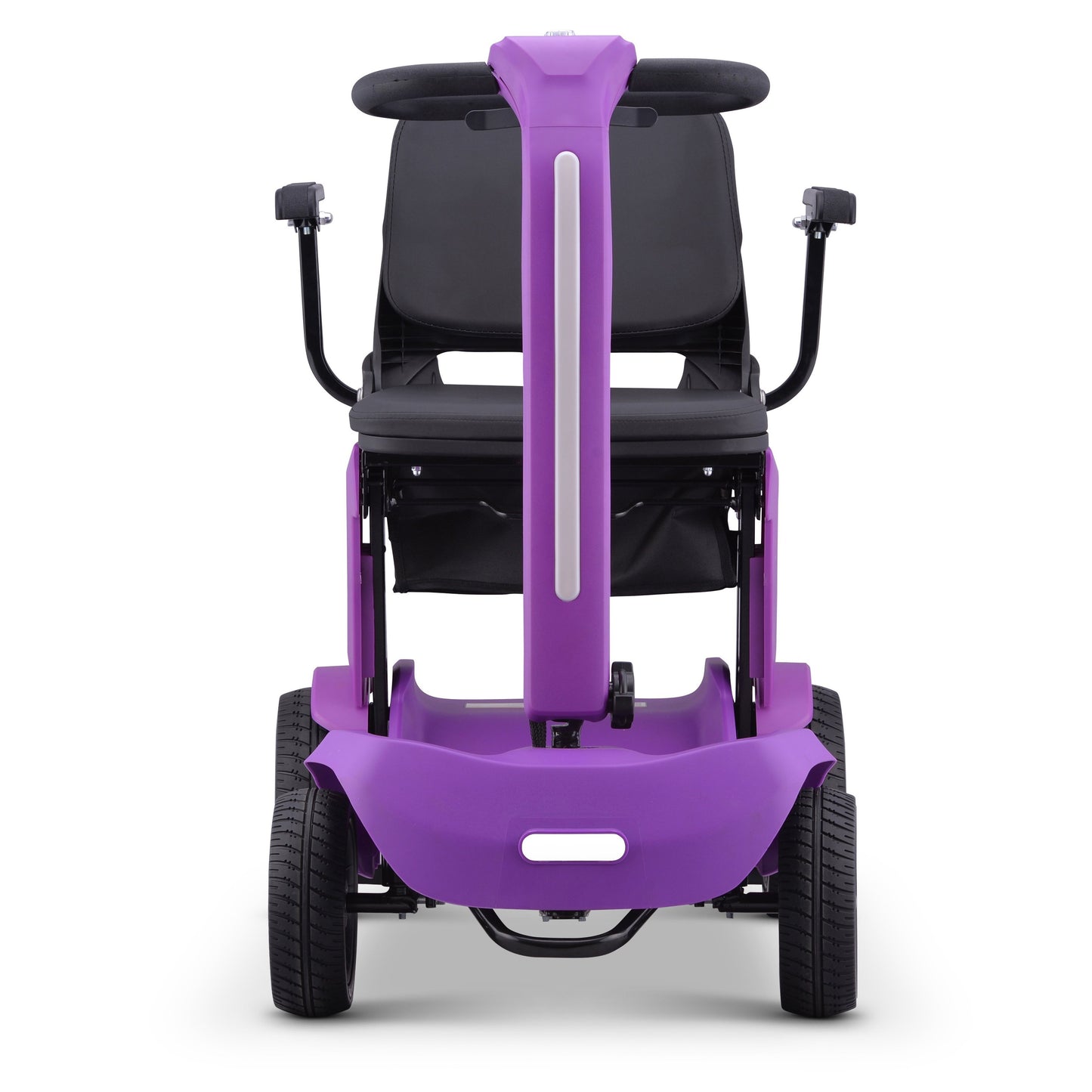 Foldable Mobility Scooter for Adults & Senior, 4 Wheels Powered Device for Travel, Lightweight and Portable, with LED Strip Light, Storage Bag, Charger Included, No Assemble Required