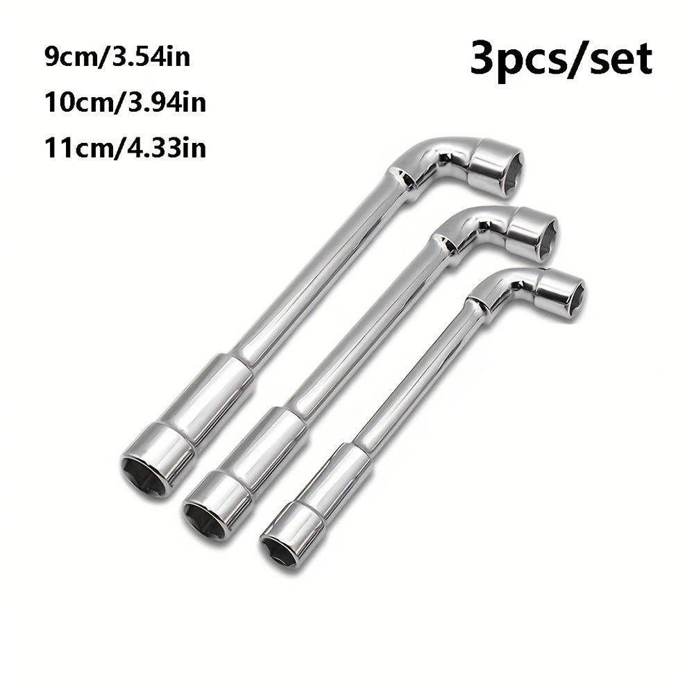 L-Shaped Perforated Socket Wrench Set - Car Repair Tools with Hexagonal Sockets - Mechanic'S Hand Tools - Iron Alloy Body - MYS Brand