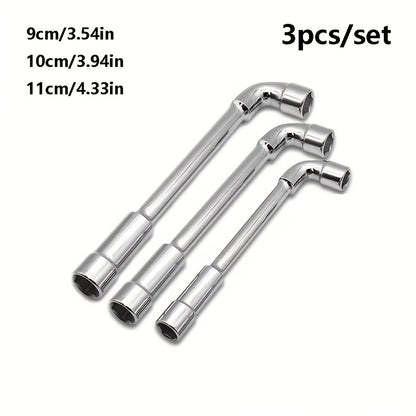 L-Shaped Perforated Socket Wrench Set - Car Repair Tools with Hexagonal Sockets - Mechanic'S Hand Tools - Iron Alloy Body - MYS Brand