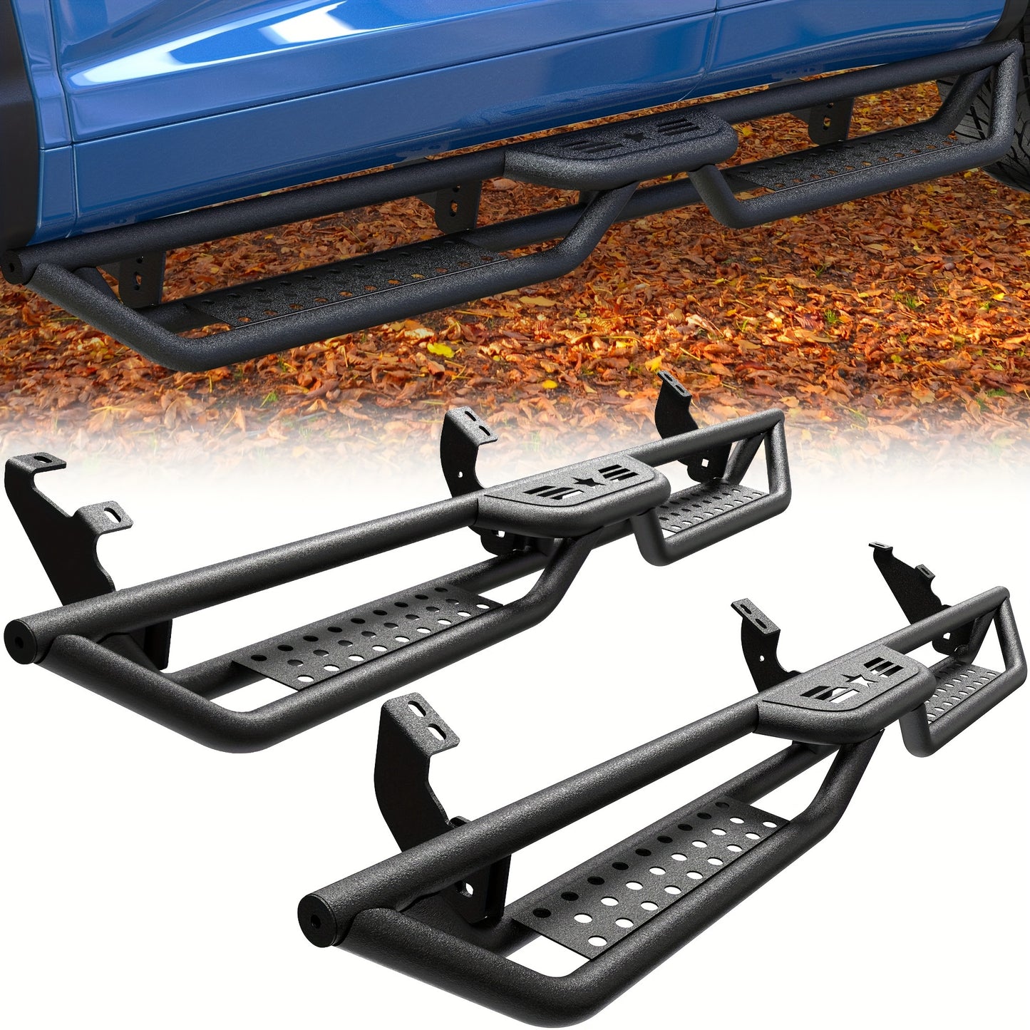 Armor Running Boards For Toyota 4Runner 2010-2024 - Side Step Rails Nerf Bars Drop Down 6" Black Running Boards - For SUV Enthusiasts - Enhance Vehicle Style & Provide Easy Access