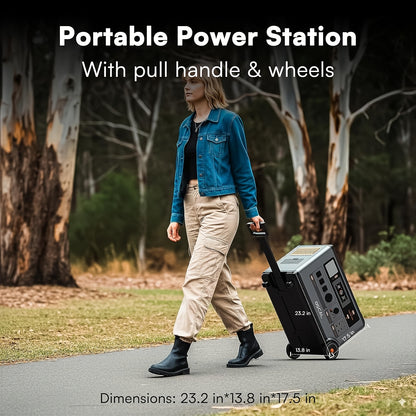OSCAL PowerMax 3600 Solar Generator with 4x400W Solar Panels & 30W Panel - 3600Wh/3600W Power Station, 7200W Peak Output, 1.2H Backup, App Control, Portable AC Power for home, RV, Off-Grid - Heavy-Duty for home, Camping, Emer