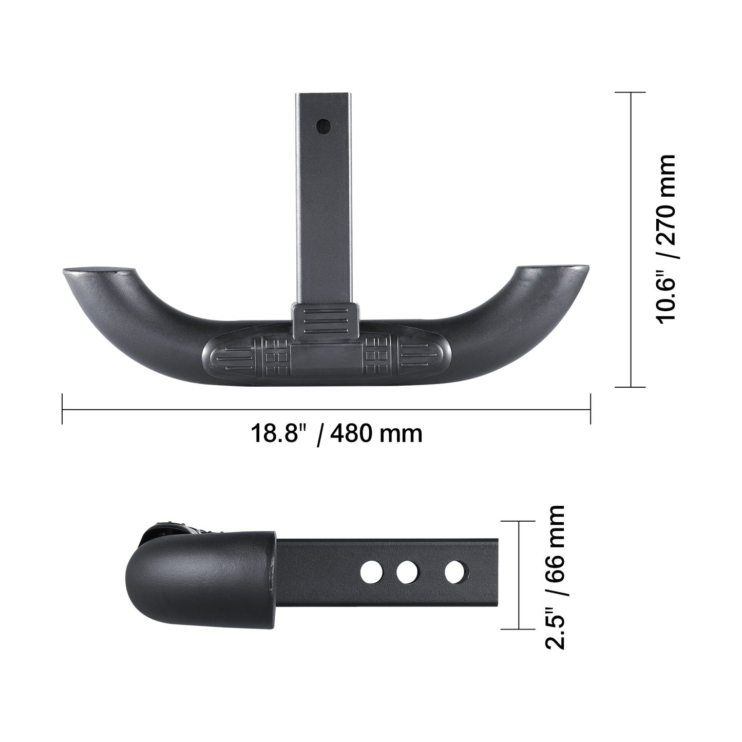 VEVOR Hitch Step for 2" Receiver Universal Trailer Tow Rear Bumper Guard Steel Arrow/elbow type