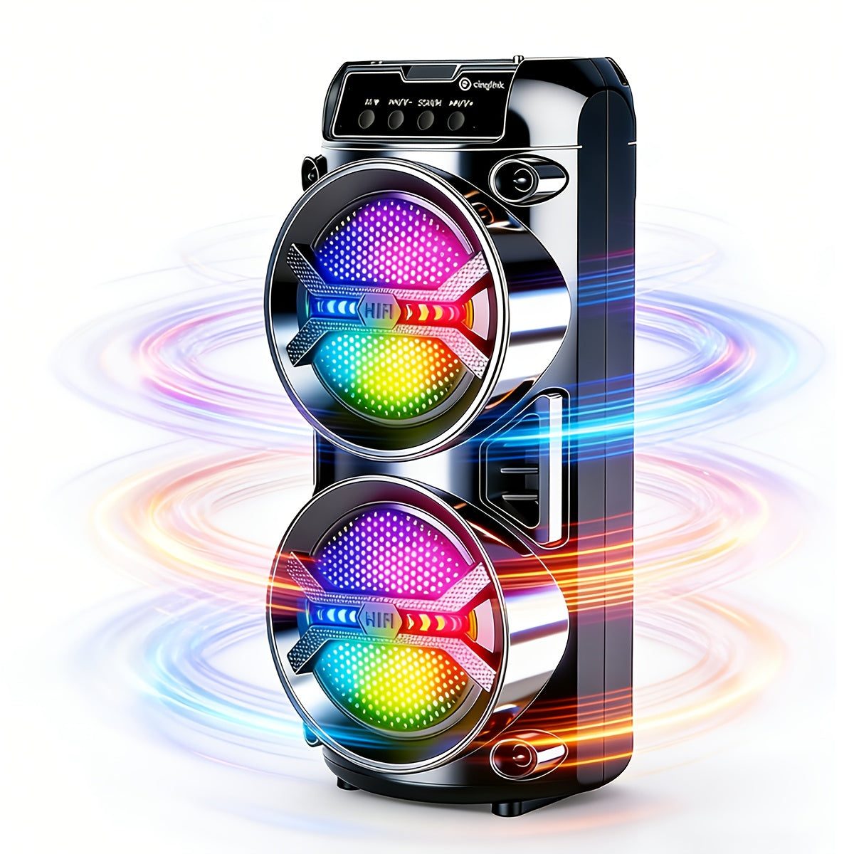 6500W Bass Outdoor Wireless Speaker, Portable Wireless Speaker, Built-in Rechargeable Battery, Dual Bass Speakers For Powerful Deep Bass Stereo, High-volume Party Sound System, The Best Valentine'S Day Gift For Your Partner