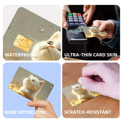 Two Shiny Credit Card Skins Made of Ultra-Thin Vinyl, Designed for Credit Cards, Debit Cards, Transit Cards, And Key Cards, Providing Protection And Personalization for Bank Cards with Features Like ing, Scratch Resistance, A
