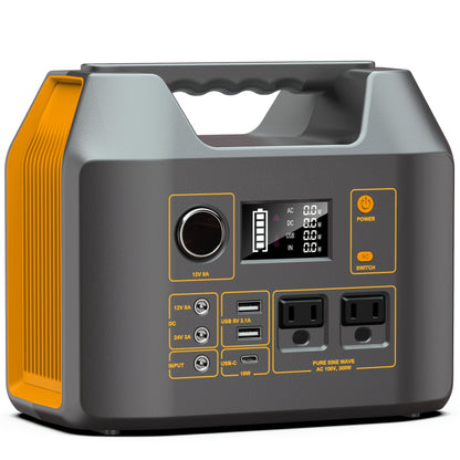 300W/100W Portable Power Station Solar Generator, (Solar Panel Optional), 146Wh/260Wh/296Wh High Capacity Battery Pack, With 2x 110V AC Outlet, DC USB C Port, LED Light, Power Bank For Outdoor Camping Hiking Road Trip Cycling