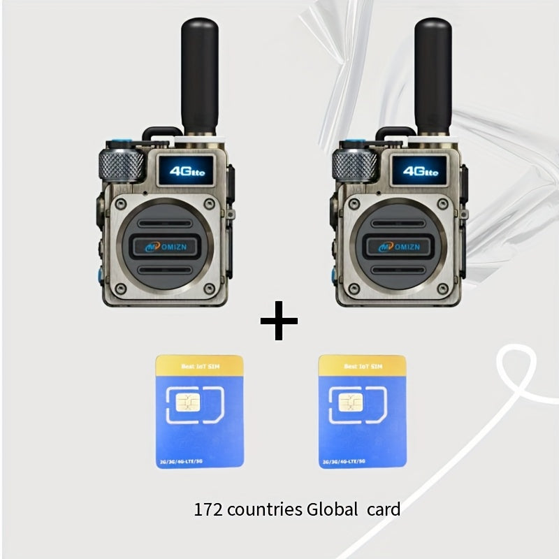 Omi Smart M6 Card Slot Global Intercom, Unlimited Distance 5000km Call Range, Metal Body, Shockproof and Drop-Resistant, HD Blue Screen, 5-Day Long Standby, 8K Intelligent Noise-Cancelling Speaker, Mini Design, Offroad Commun